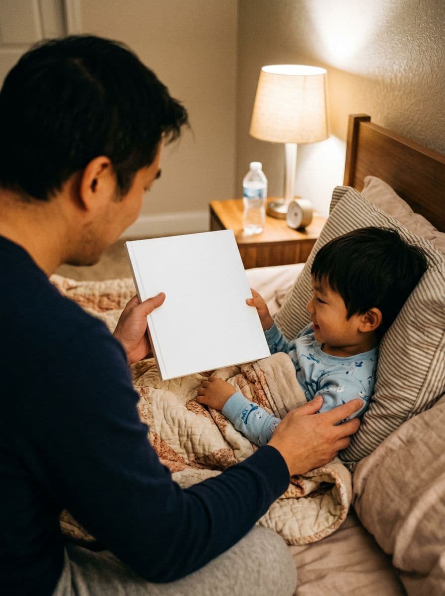 Mother reading a personalized TaleMade children's book with her daughter
